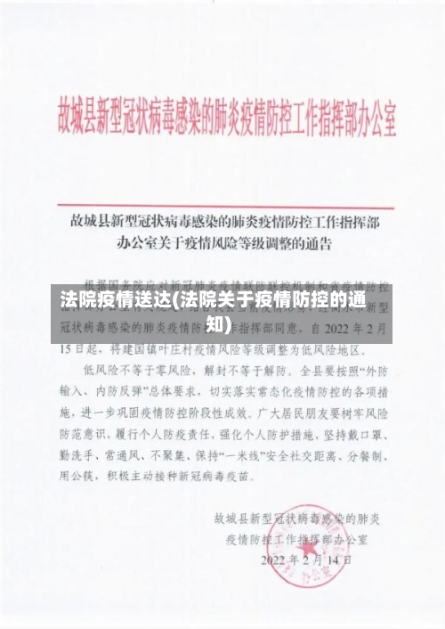 法院疫情送达(法院关于疫情防控的通知)