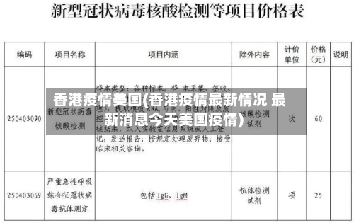 香港疫情美国(香港疫情最新情况 最新消息今天美国疫情)